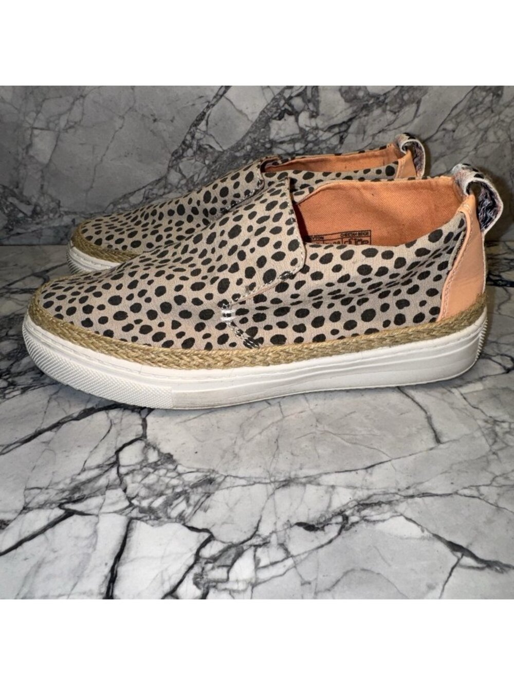 HEY DUDE Peyton Cheetah Beige Shoes Slip On Aztec Boho Festival Fair Women's 7